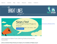 Tablet Screenshot of brightlinesproject.org